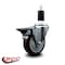 Service Caster 4'' Maroon Poly Swivel 1-3/8'' Expanding Stem Caster with Brake SCC-EX20S414-PPUB-MRN-PLB-138 - alternate 4